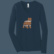 Ladies V Neck - Foil Image