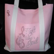Fight Like a Girl" Tote Bag